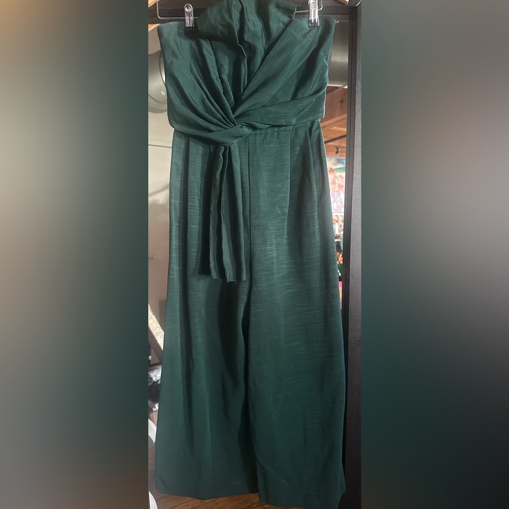 ASOS Green Wrap-Style Jumpsuit with Tie Waist